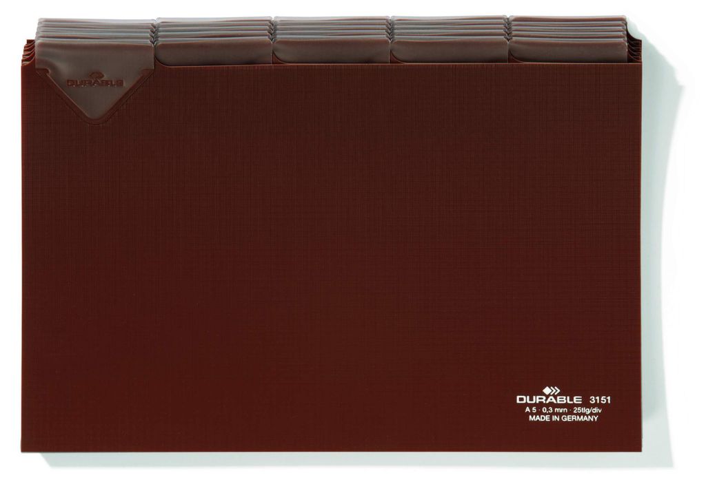 DURABLE Leitkarten A5 5/5-tlg. 25 St. umschweißt, 315111 Produktbild 