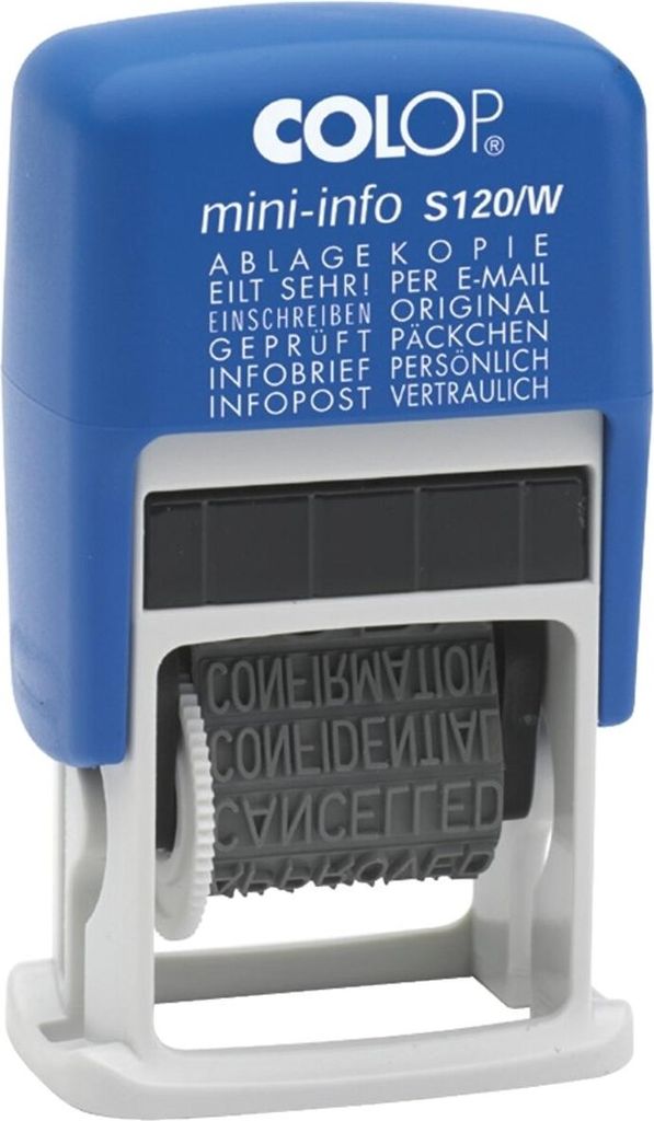 COLOP Mini-Dater - Wortbandstempel mit 12 Texten