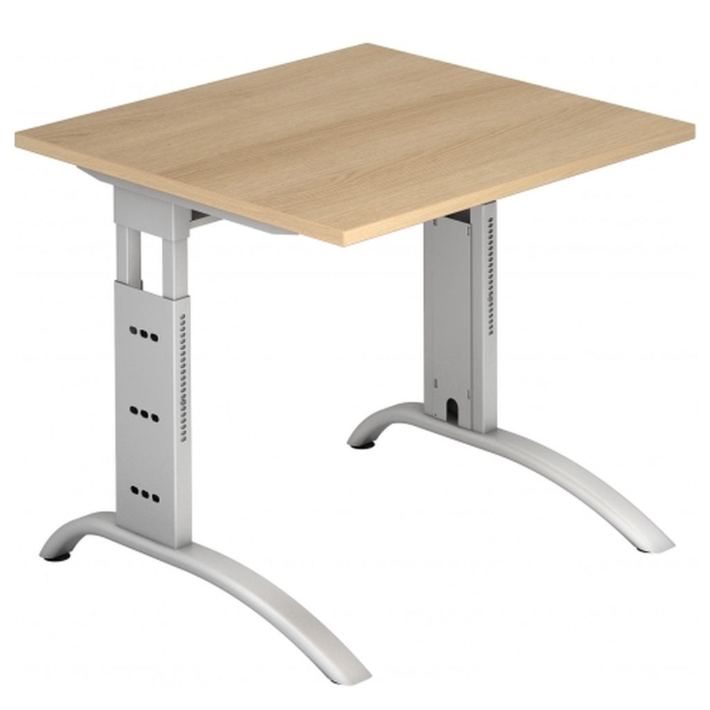Schreibtisch 80x80cm höhenverstellbar bis 85cm Eiche