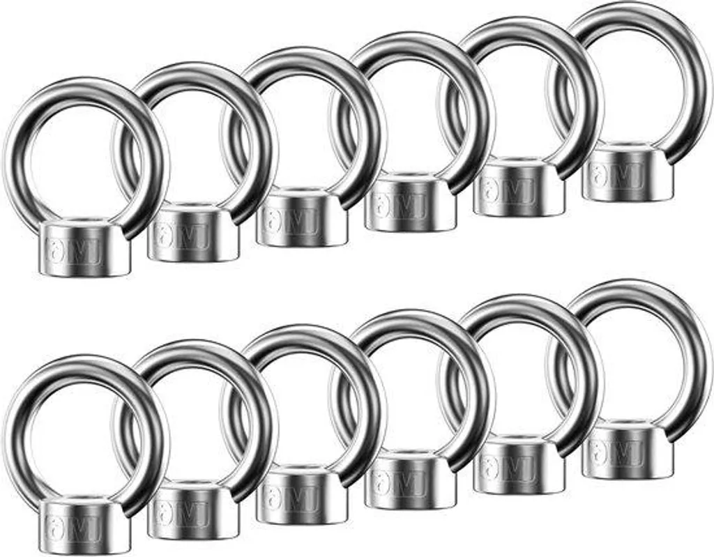 Fixation pour ascenseur M6, 12 boulons à œil en acier inox 304 pro