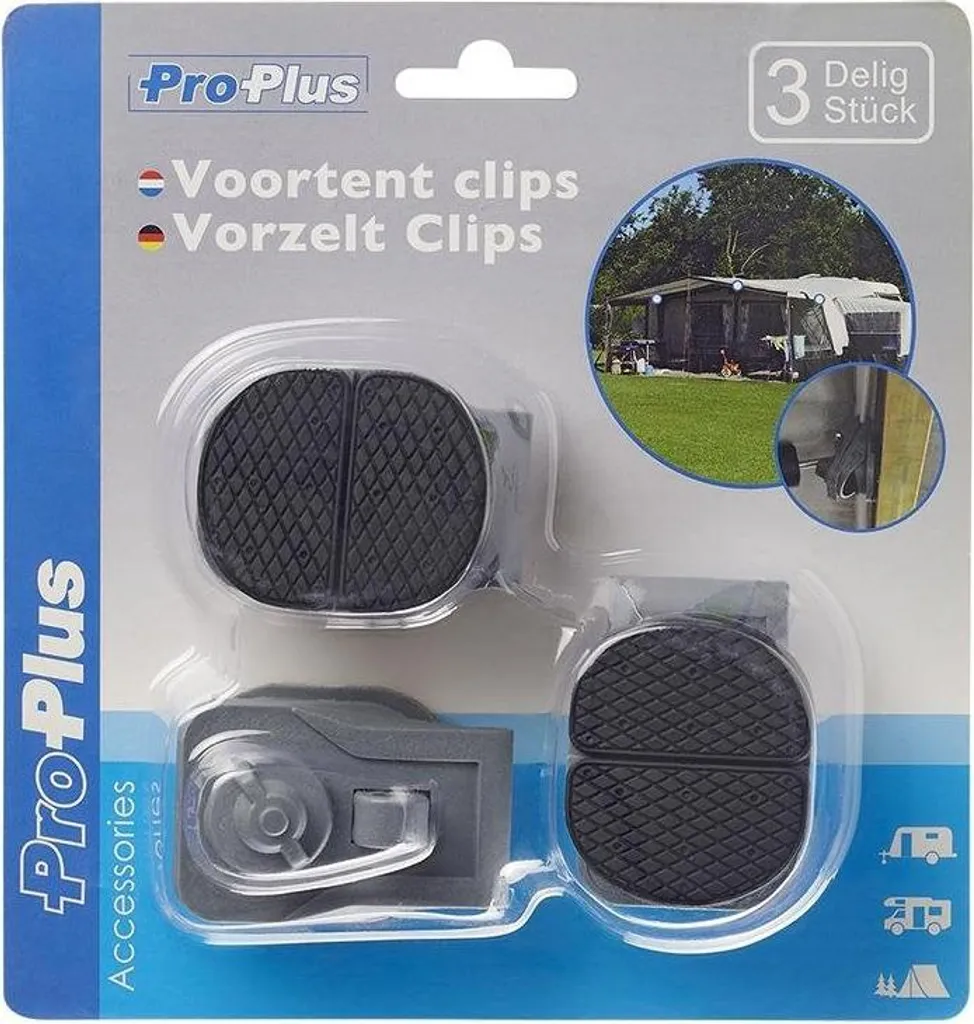 Clips de Fixation pour Auvent et Caravane - Kit 3 Pièces Spécial Camping