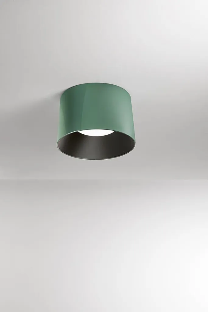 Luminaire LED CCT 36W vert brillant dimmable diamètre 50cm chic Perenz