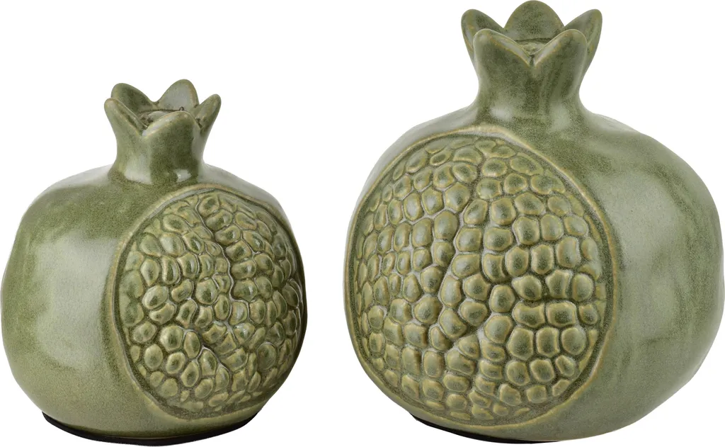 Grenade décorative verte SAGGIO en céramique pour centre de table chic - 2
