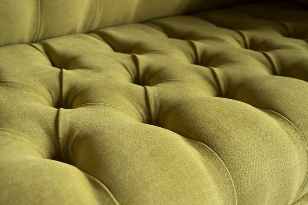 Chesterfield Big Textil Design Wohnzimmer Couch Sofa Polster 2 Sitz Leder #122