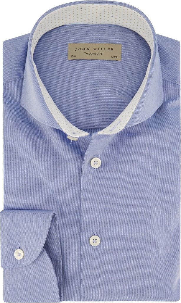 Hemd Tailored Fit John Miller blau Baumwolle