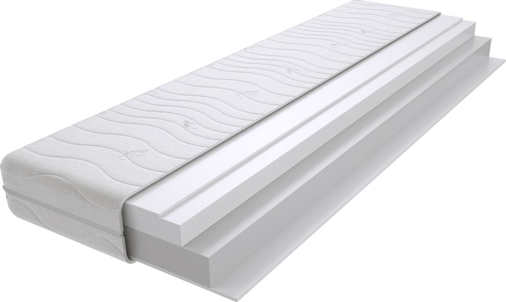 Schaumstoff Matratze 110x185 cm Doppelmatratze, H3 Mittelfest Komfortschaummatratze 14 cm Hoch mit Klimafaser, Hypoallergen, HR-Schaum, Wendematrat...