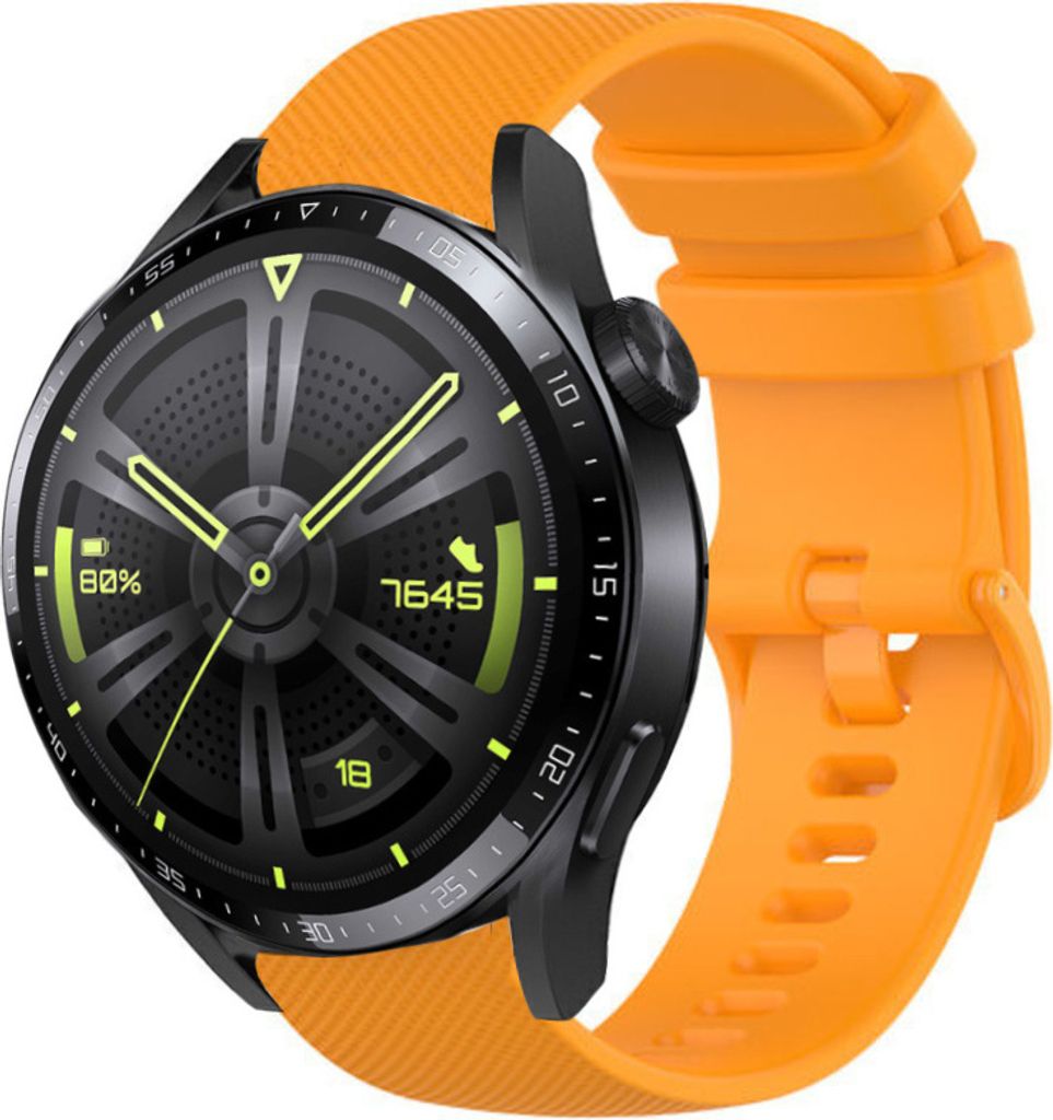 Strap-it Huawei Watch GT 3 46mm Luxus-Silikonarmband (Orange)