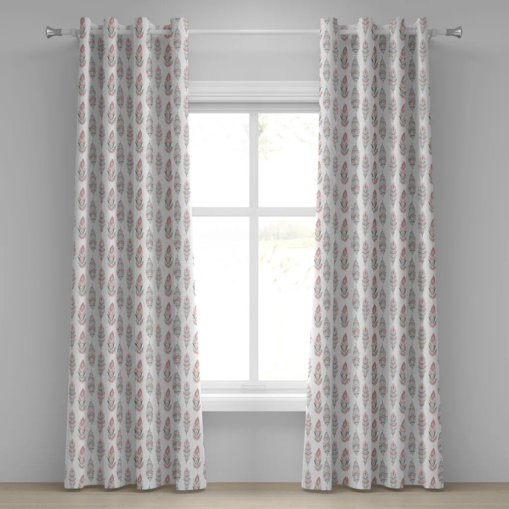 Rideau de salon amérindien pour décoration intérieure zen 280x245 cm