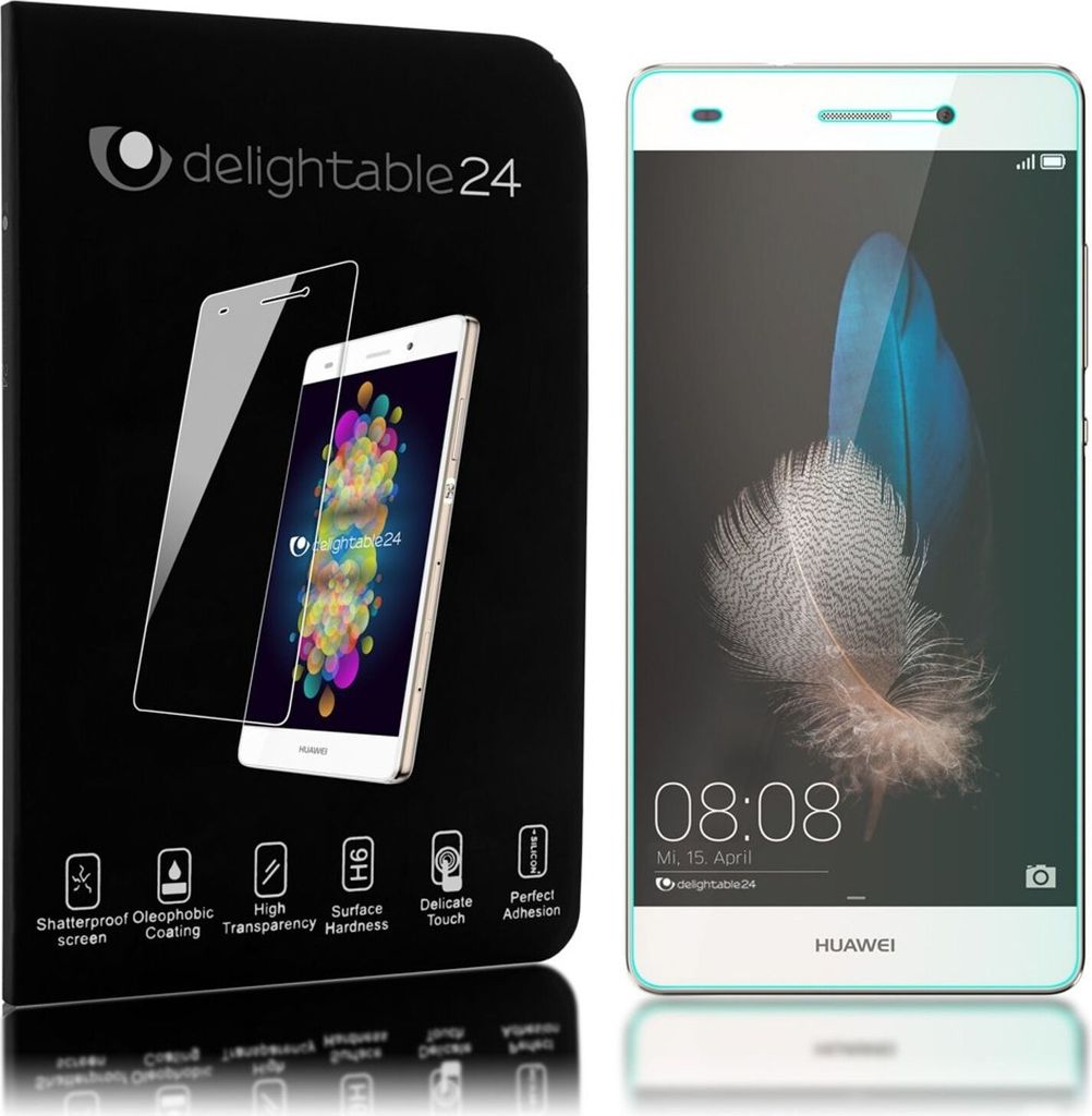 NALIA Schutzglas für Huawei P8 Lite, 9H Full Cover Displayschutz Tempered Glass