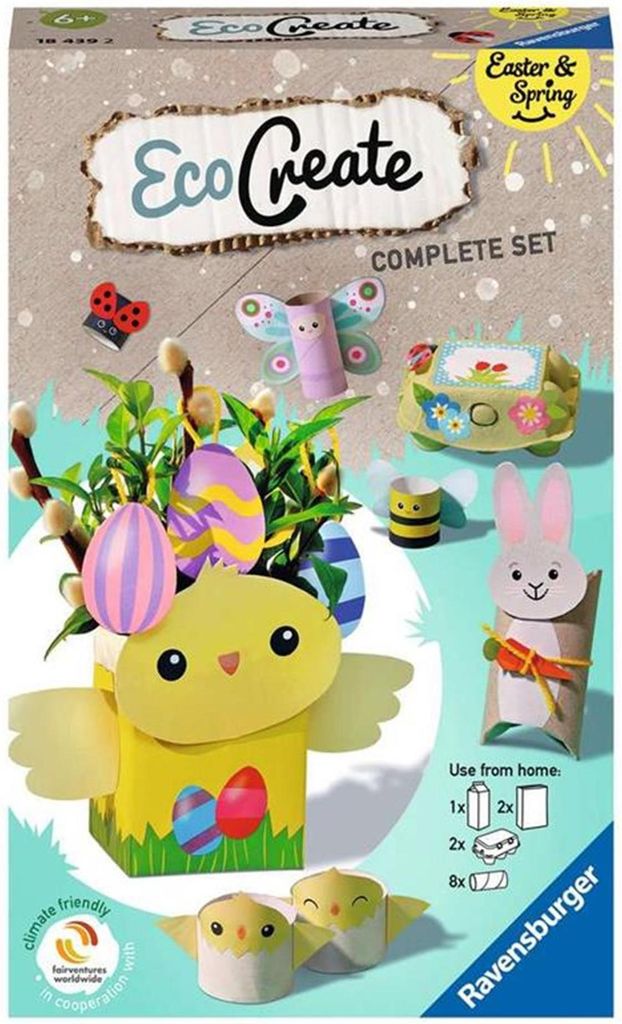 Ravensburger EcoCreate 18439 - Frühlingszeit - DIY Bastelset für Kinder ab 6 Jahren