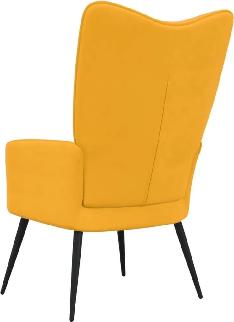 SYFAX™ Poltrona Relax in Velluto Giallo - Alta Qualità e Comfort Top - 4