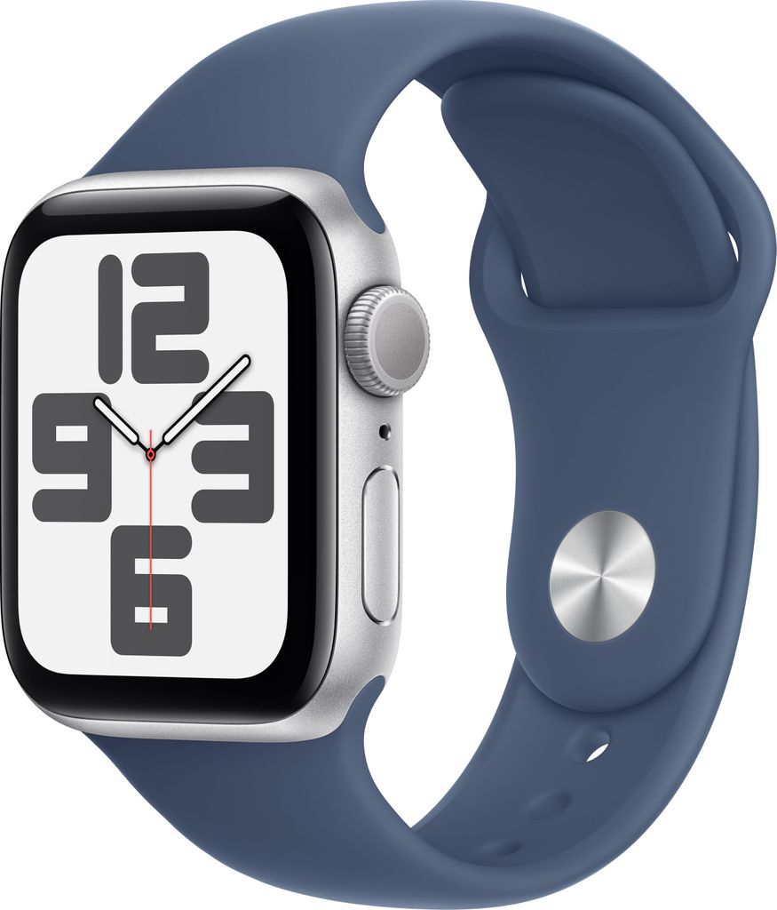 APPLE Watch SE 2022 GPS 40mm Silber/Blau MXEC3QF/A - Produktbild 