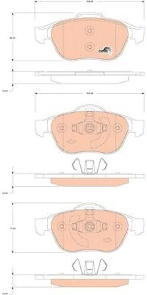 Plaquettes de Frein TRW GDB1823 pour Scenic - Sécurité OE 7701209672