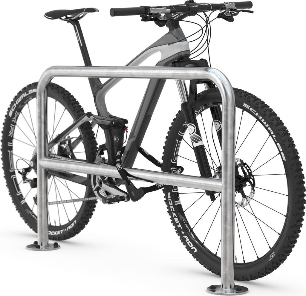 Fahrrad Anlehnbügel mit Knierohr 9210 | Stahl zn | Produktbild 