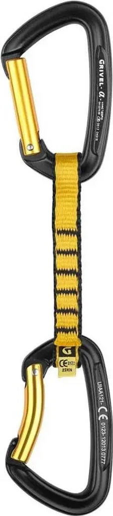 Grivel All-round Alpha Dégaine Express Noire 16 cm pour Escalade Sportive