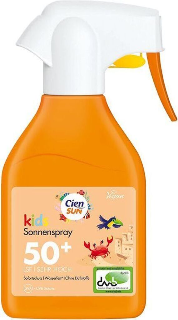 Cien Sun Kids Sonnenspray LSF 50+ UVA + UVB Sofortschutz, Wasserfest 2x 250ml