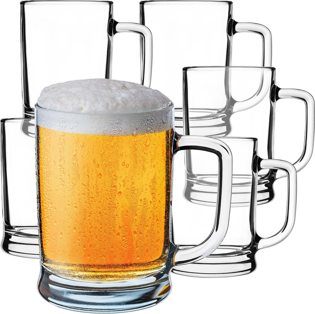 KADAX Bierkrüge 0,5 Liter, 6er Set, Biergläser mit Henkel, Produktbild 