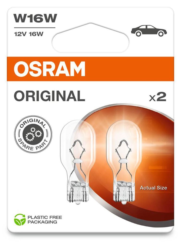 OSRAM ORIGINAL W16W 12V 16W W2,1x9,5d (2er Blister) Obrázok produktu 