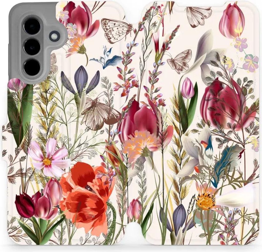 Handyhülle mit klappe für Galaxy A26 5G, Mobiwear Book, Blumenstrauß