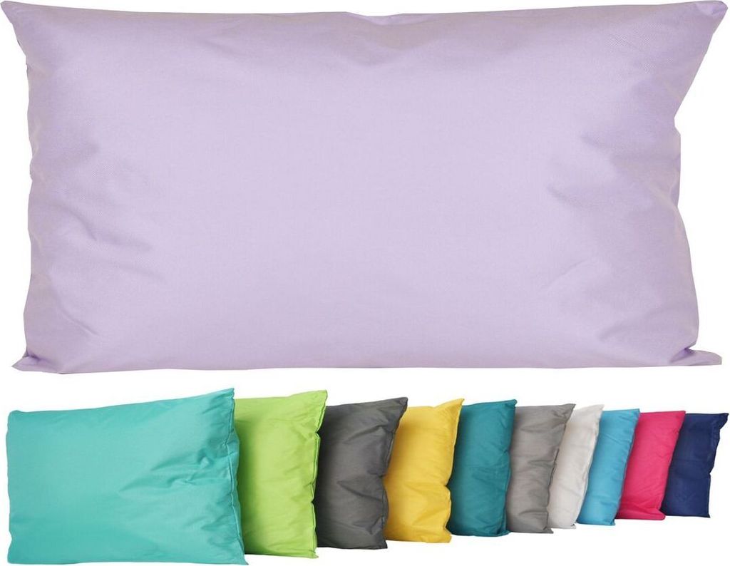 JACK Outdoor Lounge Kissen 30x50cm Dekokissen inkl. Füllung Wasserfest Sitzkissen Garten Stuhl Lotus Effekt, Farbe:Flieder