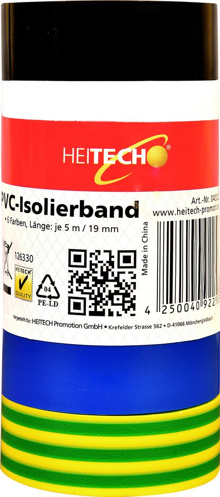 PVC-Isolierband, 6 Farben