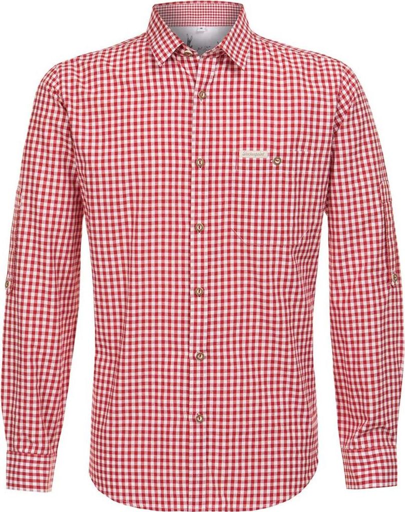 Trachtenhemd Langarm CAMPOS3 rot Stockerpoint Trachtenhemd Produktbild 