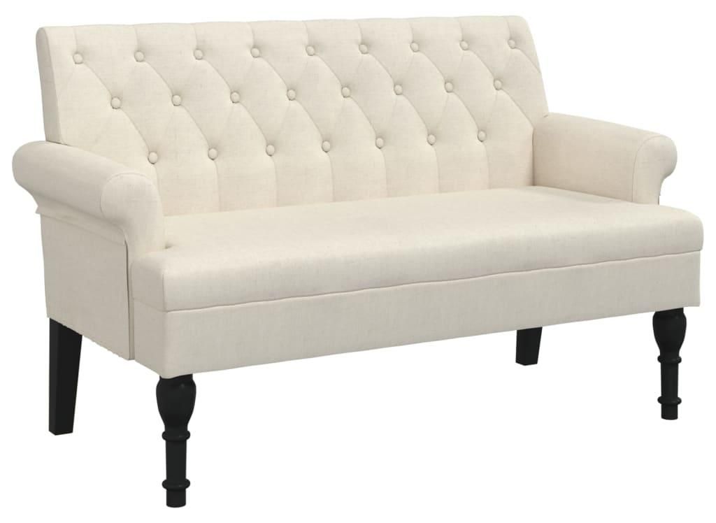 vidaXL Banc avec dossier 120x62x75,5 cm Lin Image du produit 