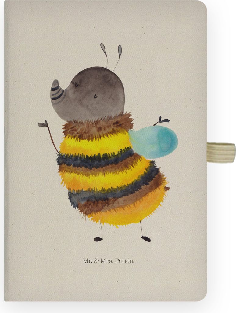 Mr. & Mrs. Panda Tagebuch Hummel flauschig - Transparent - Geschenk, Lustige Sprüche, Blume, notizbuch, kariert, Biene, Natur, Journal, Adressbuch...