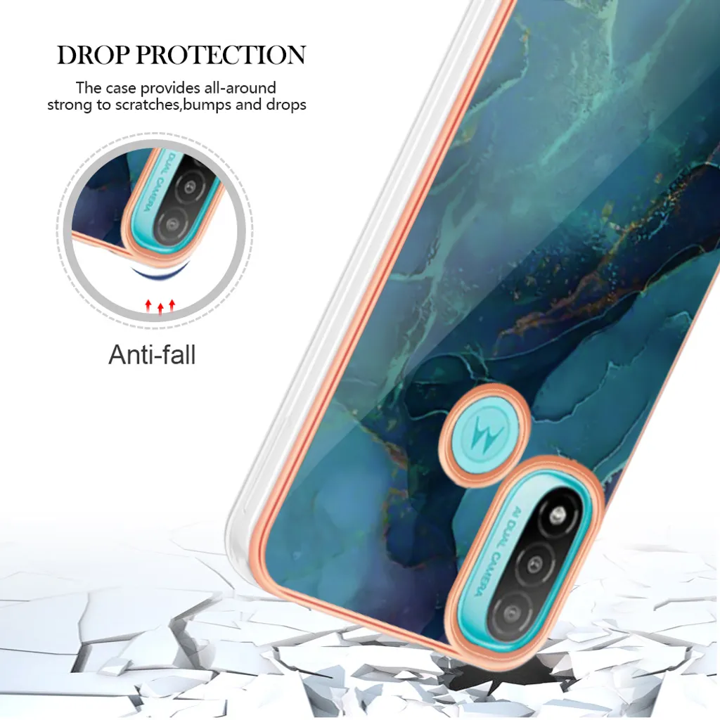 Offerta Cover Moto E20 E30 E40 - Custodia Silicone Verde Fantasia - 5