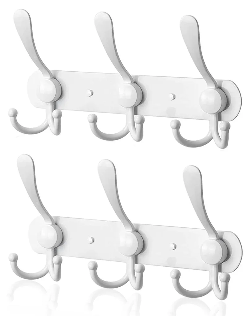 Crochet à serviettes en acier inoxydable blanc étanche pour douche