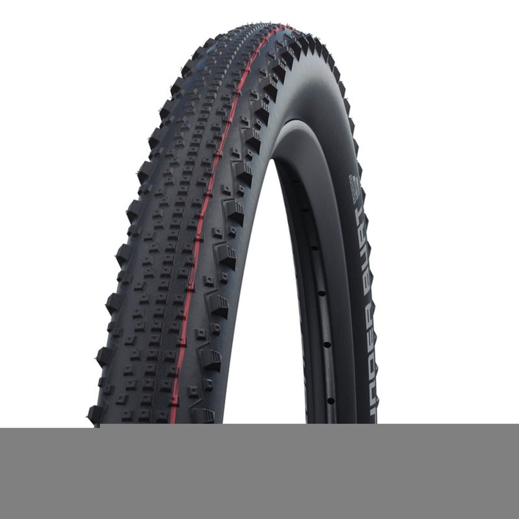 A close-up studio shot of a bicycle tire.