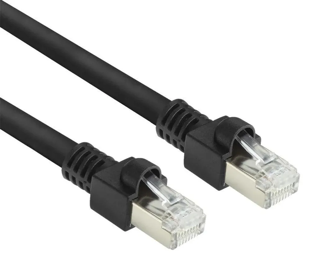 ACT FB8500 Câble Patch S/FTP Cat.7 PUR Noir 0.5m Flexible RJ45 Snagless