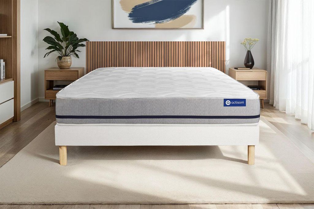 Actiflex soft matratze 160x195cm + Bettgestell mit lattenrost , Härtegrad 3 , Taschenfederkern , Höhe : 20 cm