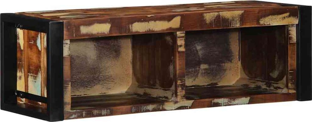 TV-Schrank Mehrfarbig 80x30x25 cm Altholz Massiv