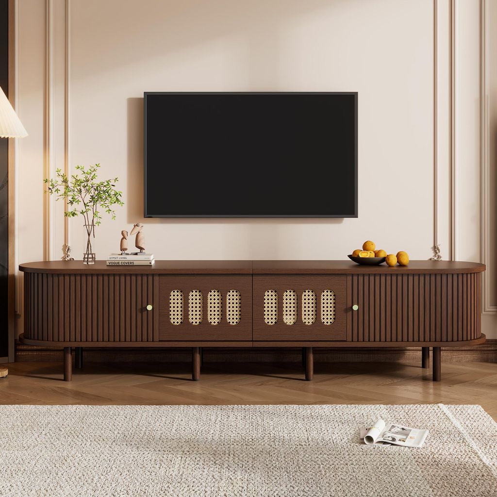 TV-Lowboard 180 cm breit, TV-Schrank für 80-Zoll-Fernseher Produktbild 