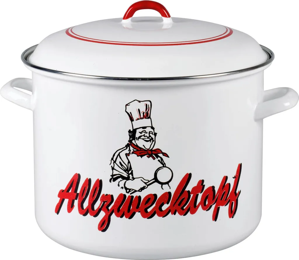 KARL KRÜGER vaso multiuso 14 l Ø28cm smaltato bianco