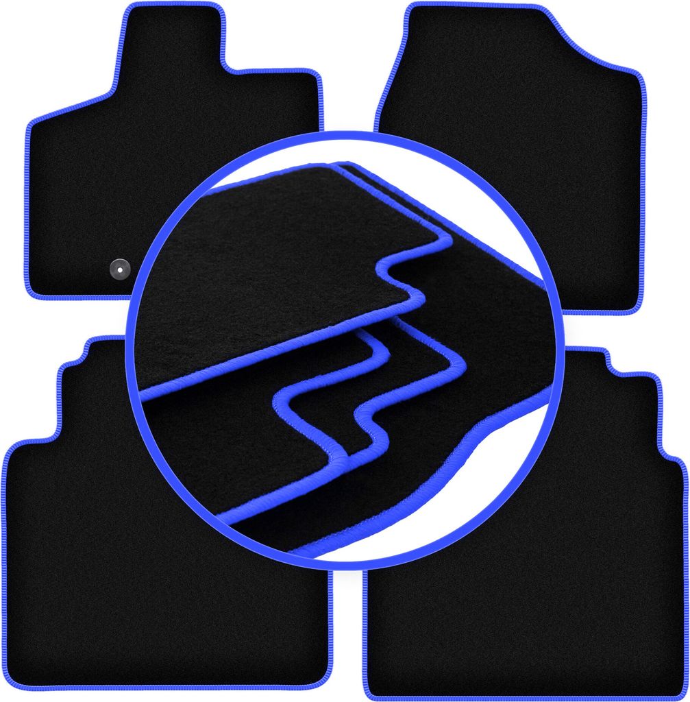 CARLUX-BLUE Autofußmatten für: Dodge Grand Caravan IV Minivan (2008-2016)