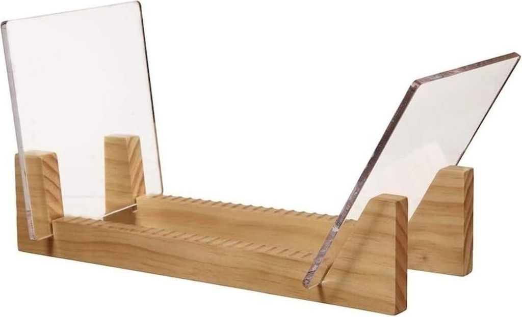 Holz CD-Display Stand - Stapelbares Plattenlagerregal - Hält bis zu 25 Alben, DVDs oder CDs