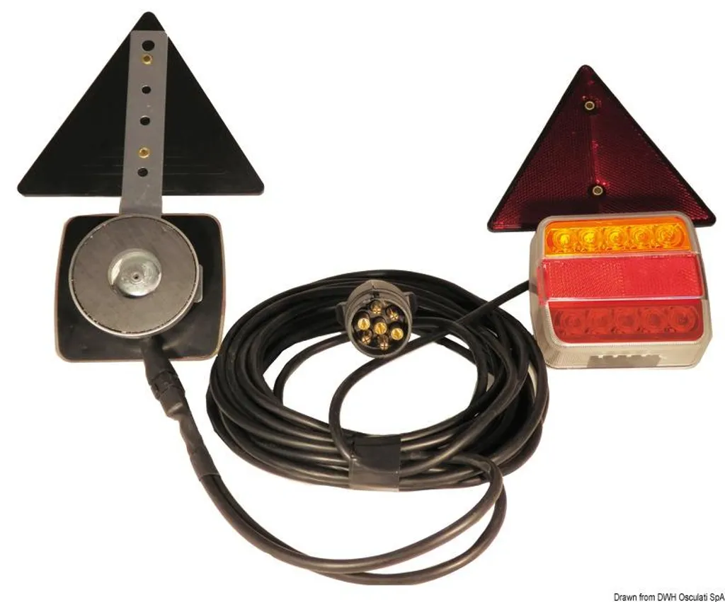 Lampe LED aimantée 4 fonctions pour signalisation de remorque temporaire