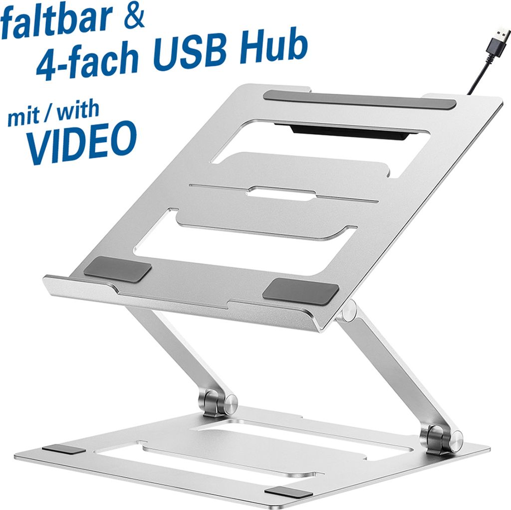 myWall Ergonomischer Laptop Ständer HT17L, Laptop Computer Ständer, Laptop und MacBook Ständer Kompatibel mit 11 - 17 Zoll, belüftet und faltba...