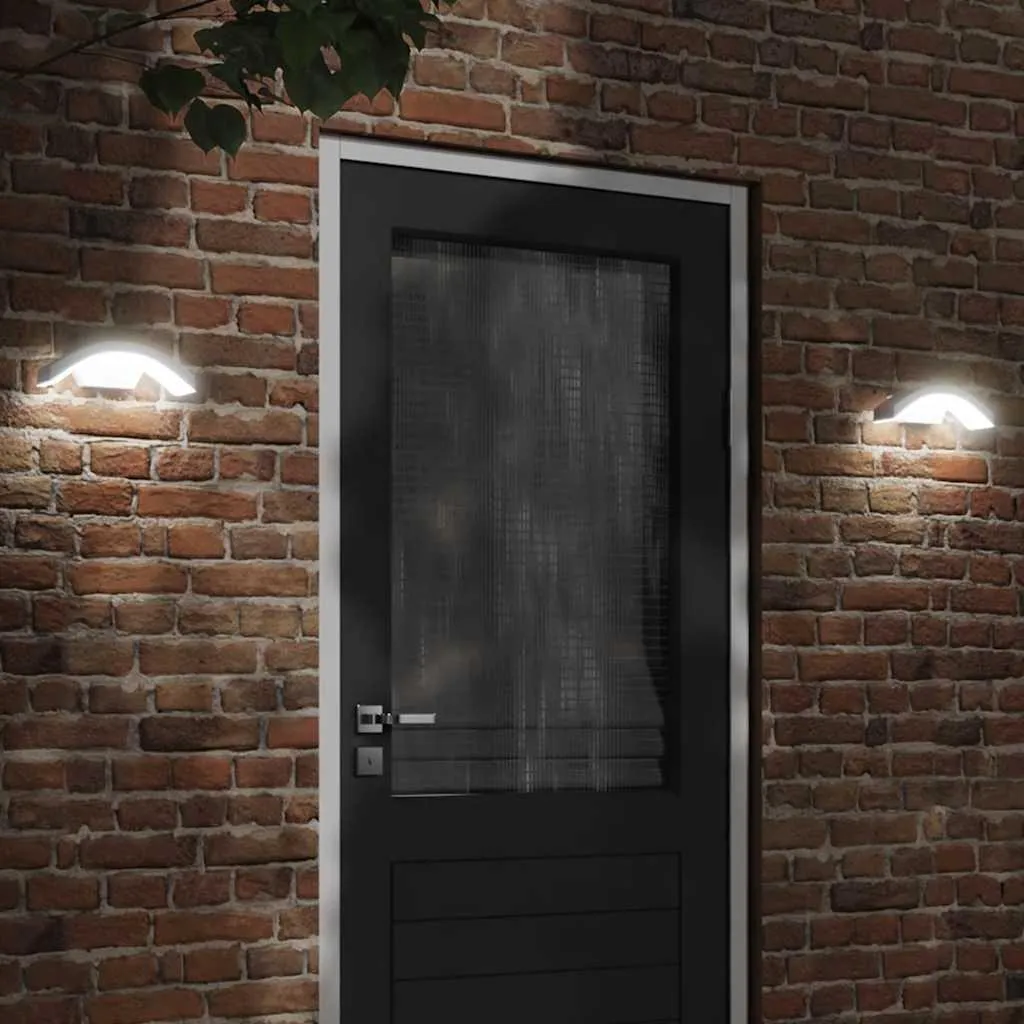 Applique Esterno LED Design Moderno Bianco vidaXL 2 Pezzi IP54