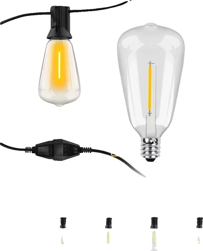 Guirlande extérieure robuste contre la pluie 20M 48 LED branchement EU