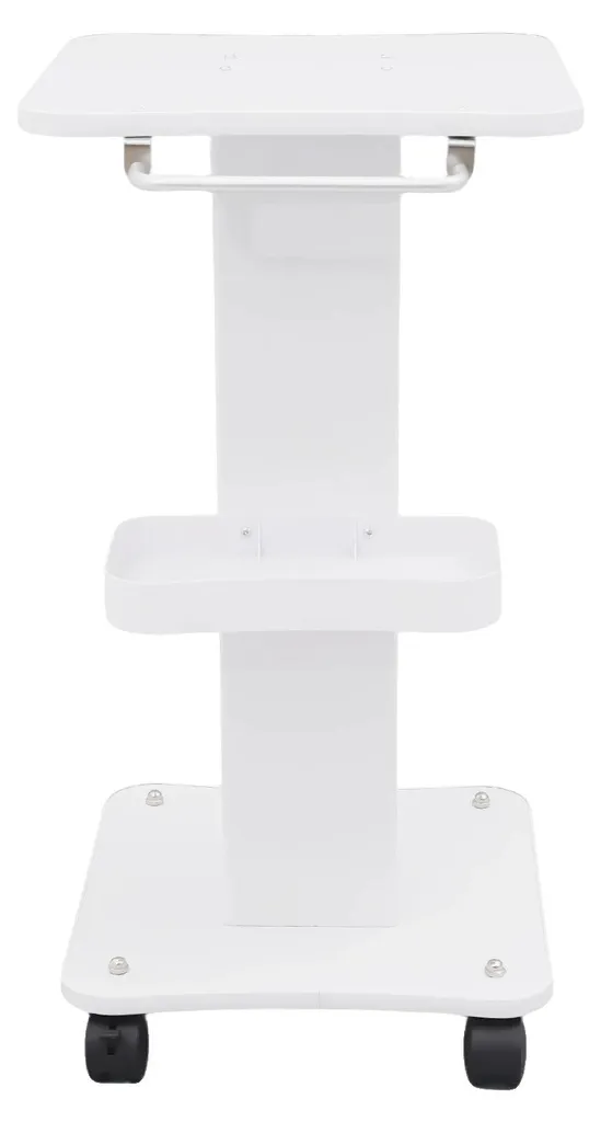 Chariot de salon mobile blanc pour organisation et stockage modulable