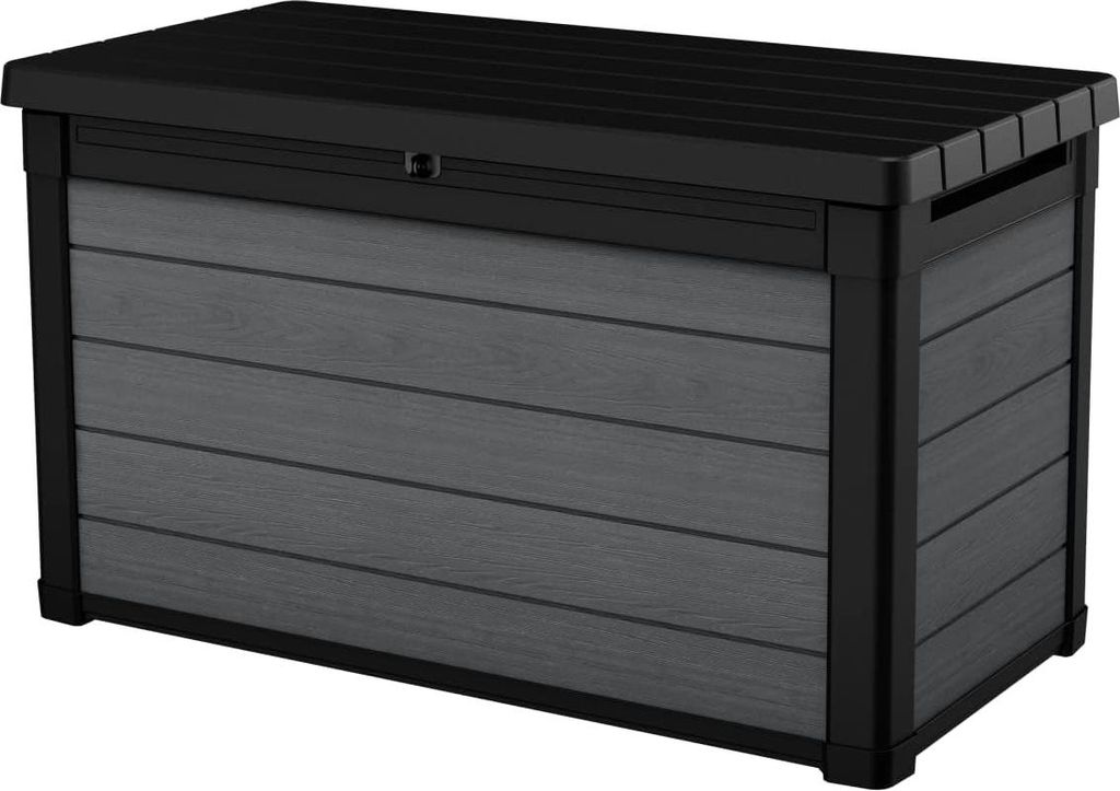 Gartenbox 100 g Holzoptik Farbe grau Inhalt 380 l 1229 x 621 x 706 H cm - Cortina