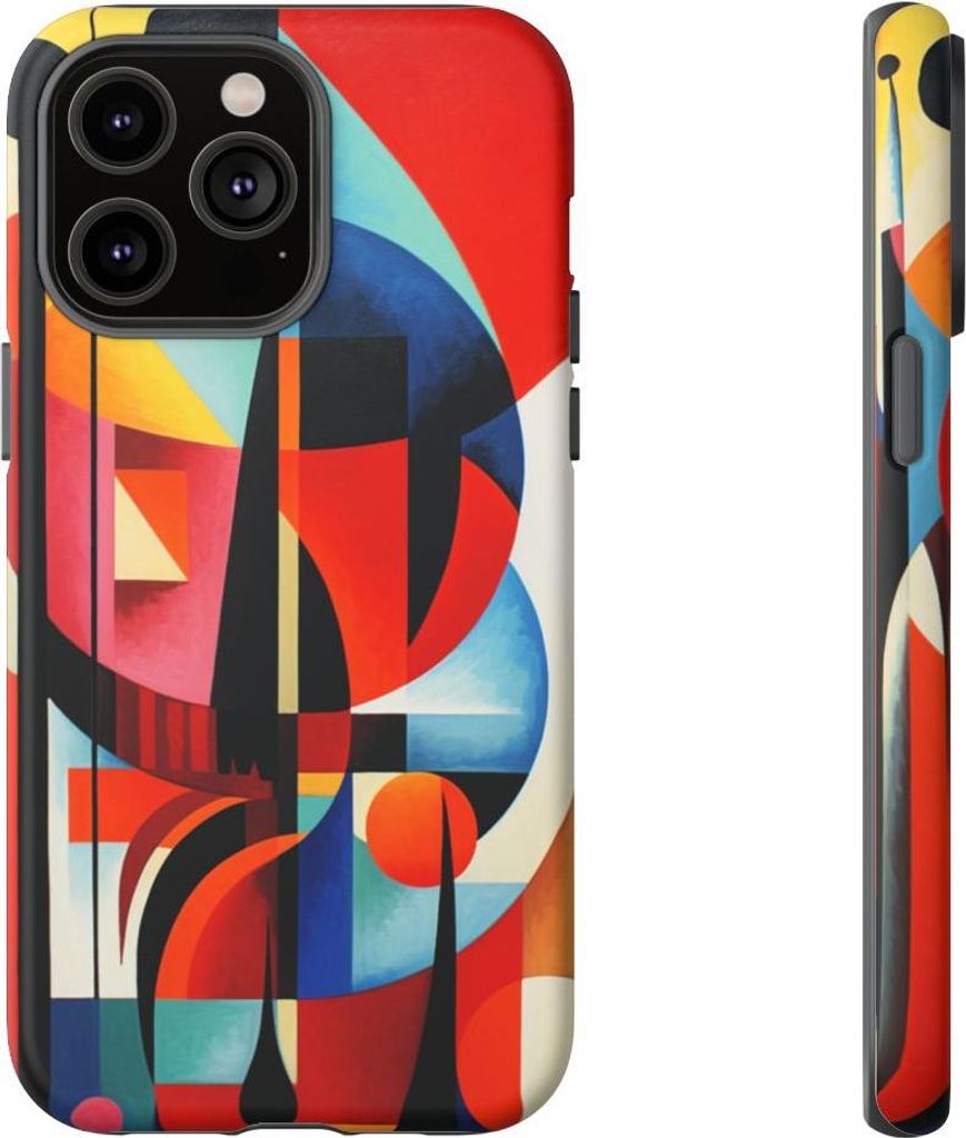 Abstrakte geometrische Komposition – Hülle Kompatibel mit iPhone 14 Pro Max
