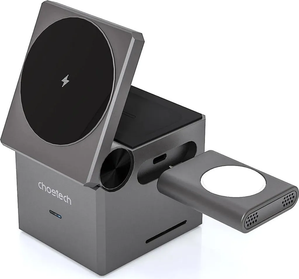 Choetech T632-F 3-in-1 Wireless Charger 15W MagSafe Compatible Black