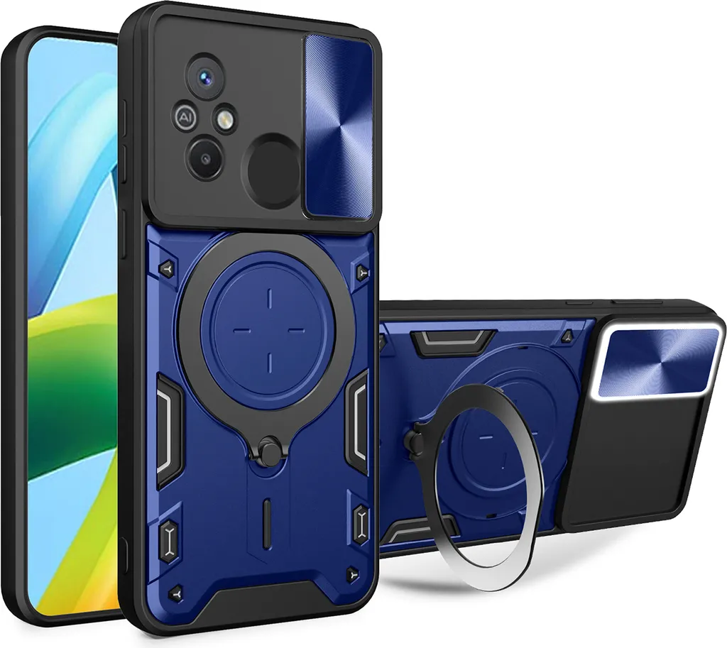 Cover Xiaomi Redmi 12C Armor Blu: Protezione Totale Anti-Caduta