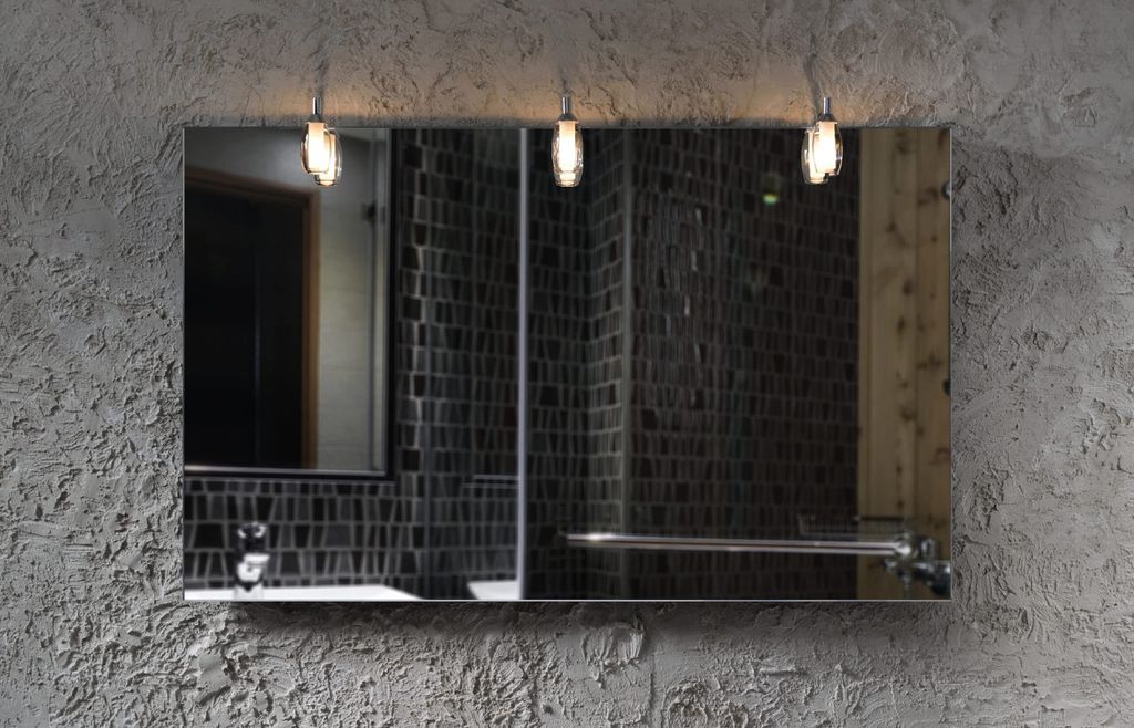 Beleuchteter LED Badspiegel Leuchtspiegel Mit Polierter Kante Nach Maß Casata mit 3 Lampen - 160 x 60 cm