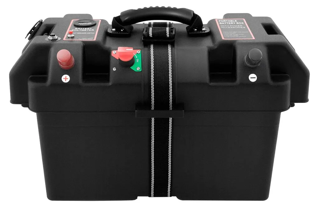 Boîtier de stockage batterie pour voyage et camping, deux sorties USB