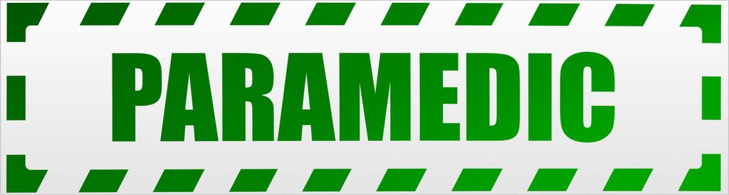 Kiwistar Paramedic gestreift Magnetschild Schild magnetisch - 30cm Grün - reflektierend - Magnetfolie für Auto PKW Kfz